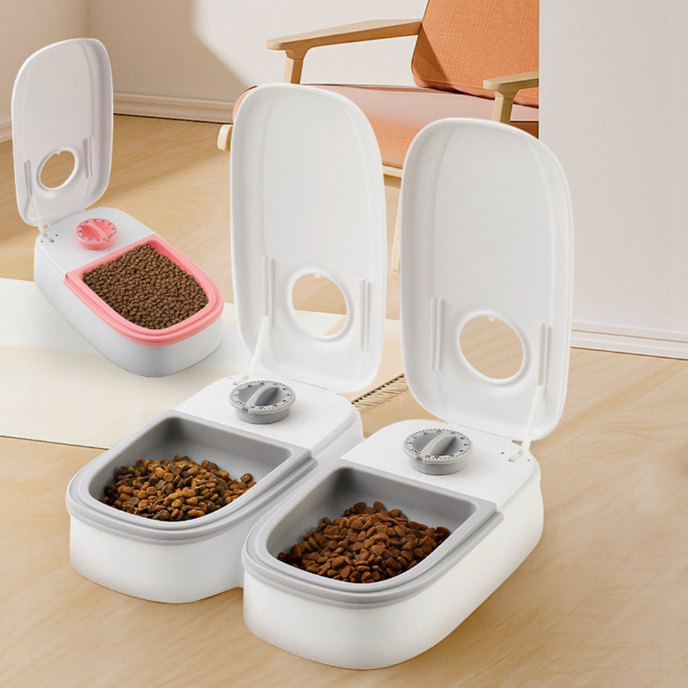 2-in-1 gravity pet dispenser disassembled for easy cleaning