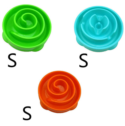 3 Colours PacePaw slow feeder pet bowl set small — blue green orange 3-bowl set for multi-pet households


