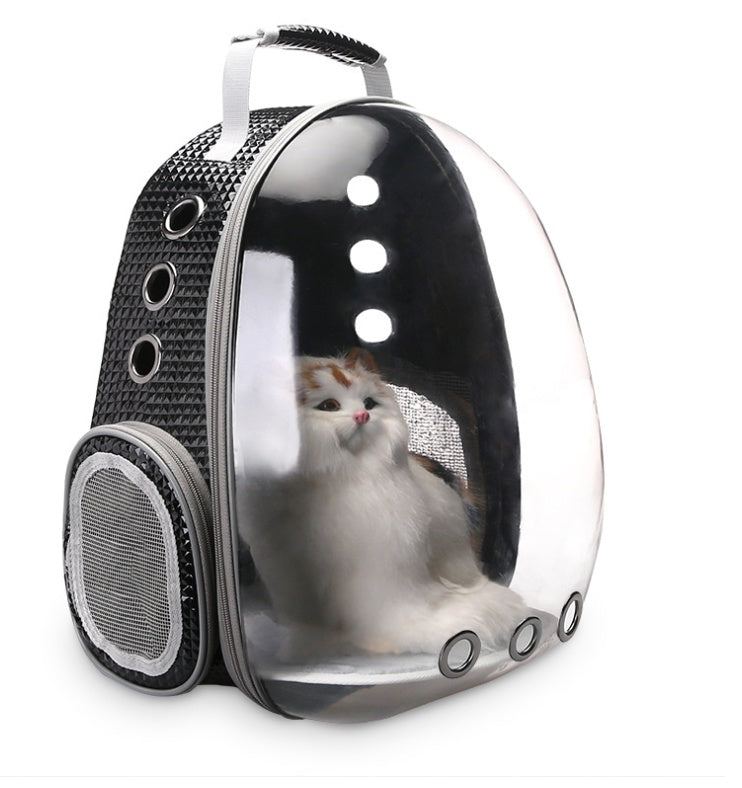 Black diamond space capsule pet bubble backpack – premium bold styling