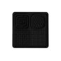 Black square PawPace slow feeder mat – 20×20cm for small to medium dogs