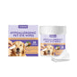 Close-up of PawClear soft non-woven eye wipe for pets — gentle hypoallergenic formula

