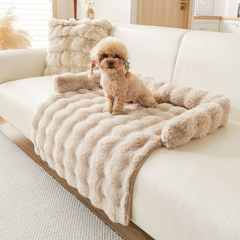 Coffee colour CloudNest thermal pet mat – warm earthy tone for cosy interiors
