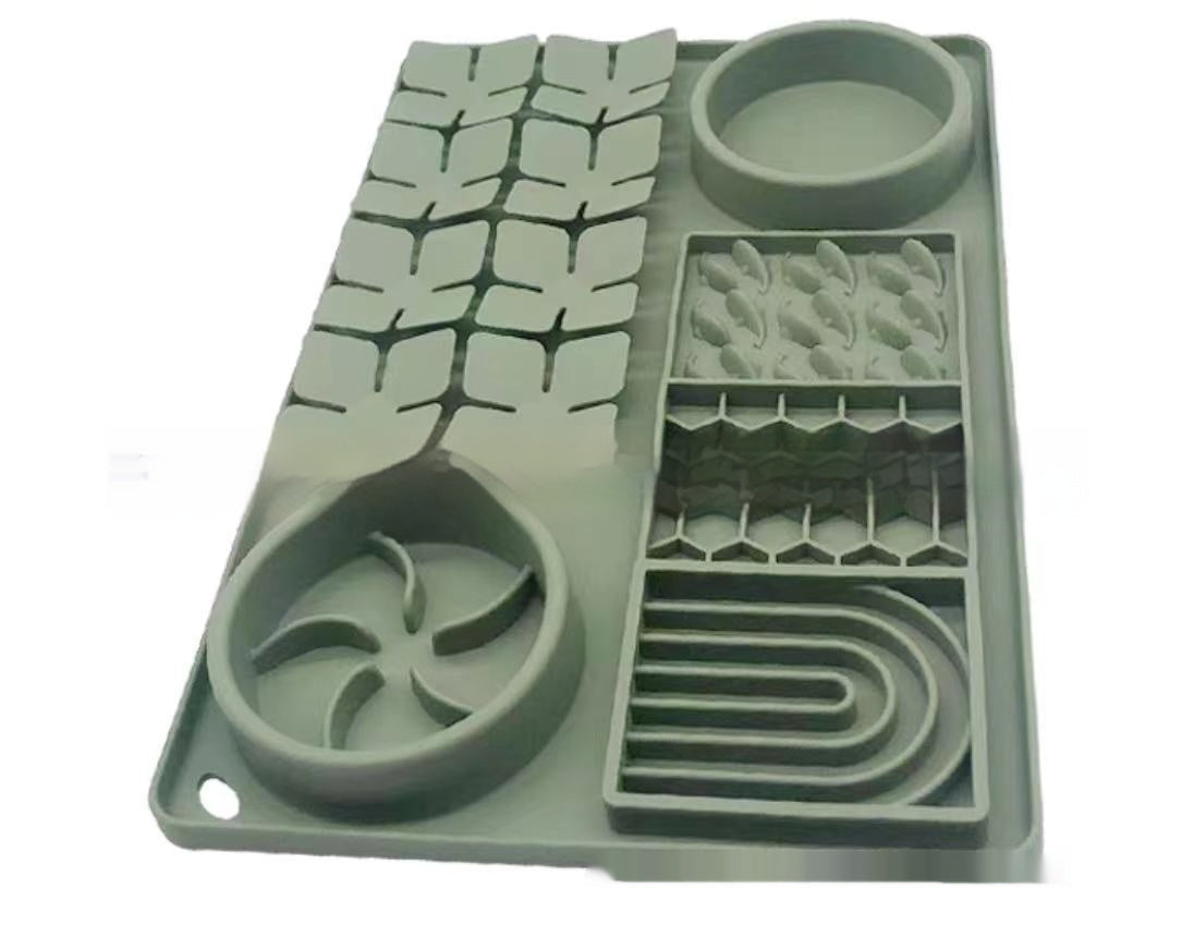 Dark green LickLux Pro slow feeder mat – deep forest green silicone lick mat