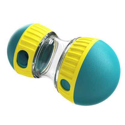 Dog rolling treat dispenser toy to release kibble – mental stimulation toy