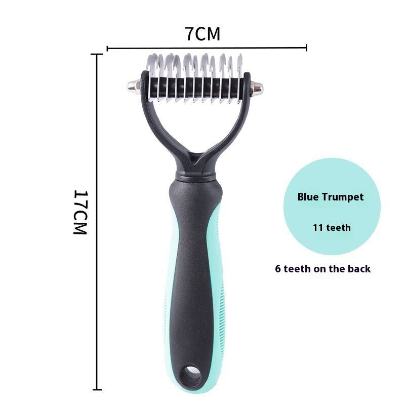 Double-sided stainless steel pet grooming comb – all coat types