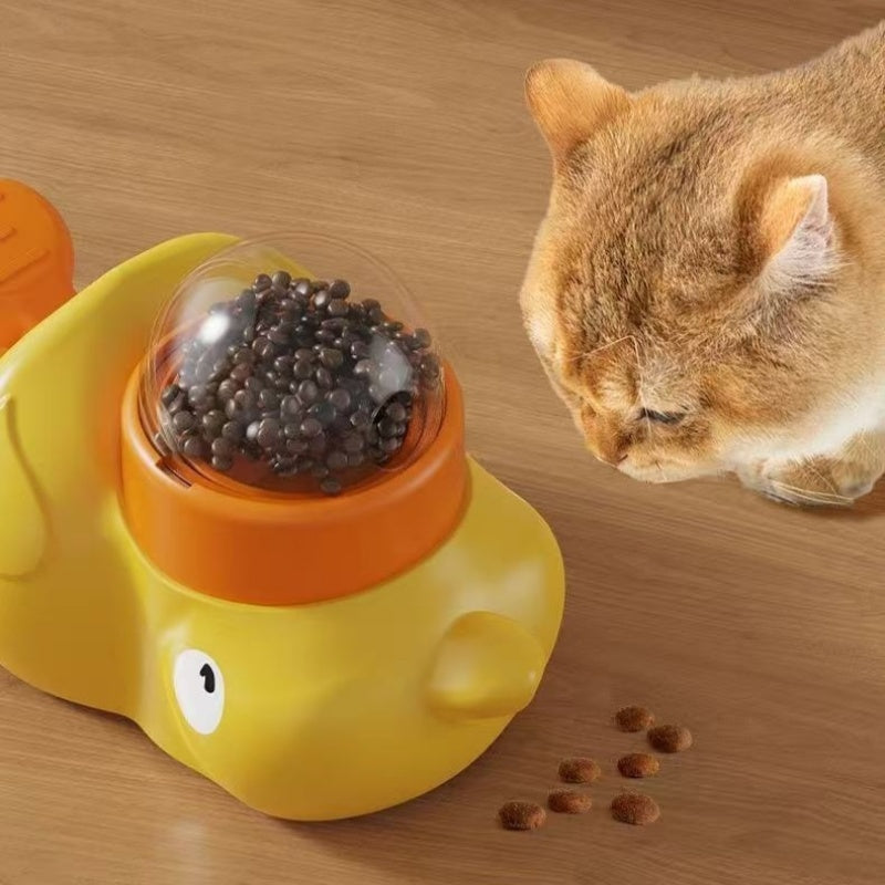 Duck treat dispenser interactive toy for cats and dogs – hero shot