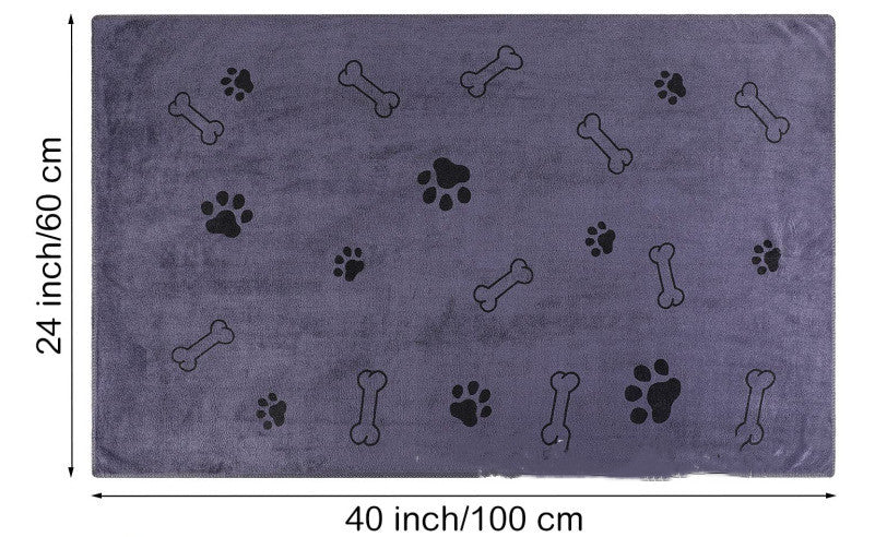 FluffDry microfiber pet towel folded flat showing soft absorbent texture — for dogs, cats and all pets

