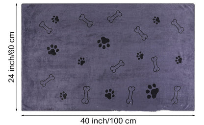 FluffDry microfiber pet towel folded flat showing soft absorbent texture — for dogs, cats and all pets

