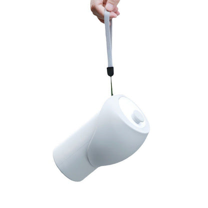 FoldSip portable dog water bottle product flat lay – light gray 550ml foldable pet bottle