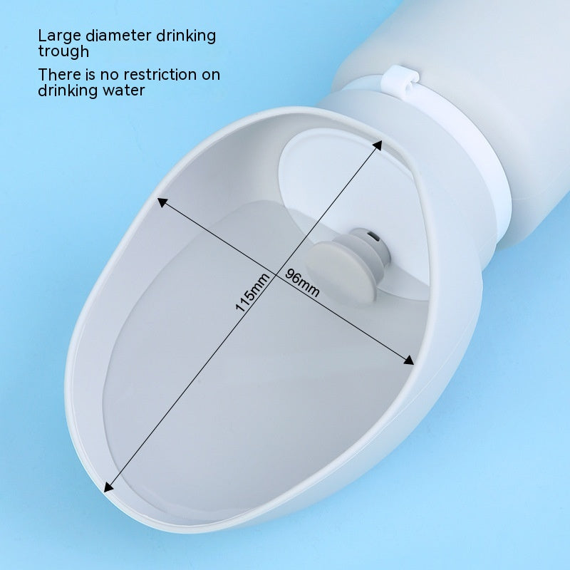 FoldSip silicone dog bottle folded vs unfolded size comparison – 96mm vs 255mm tall
