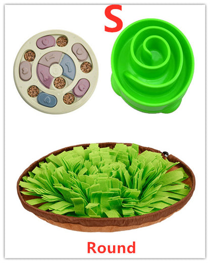 Green Set PacePaw slow feeder pet bowl small — matching 2-bowl set for cats and small dogs

