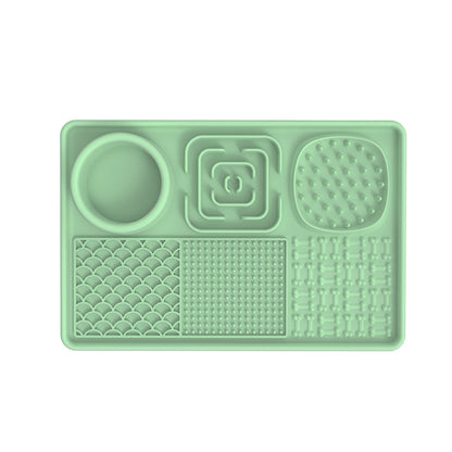 Green rectangle PawPace slow feeder mat – 30×20cm for medium to large dogs