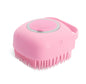 Pink ScrubPaw silicone pet bath and massage brush for pets — gentle on sensitive skin and all coat types


