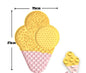 Pink and yellow ice cream cone print LickEase silicone lick mat for cats and small dogs — soft treat feeder

