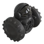 Pure black WobbleTreat pet tumbler toy for dogs and cats — non-tip weighted base slow feeder enrichment toy

