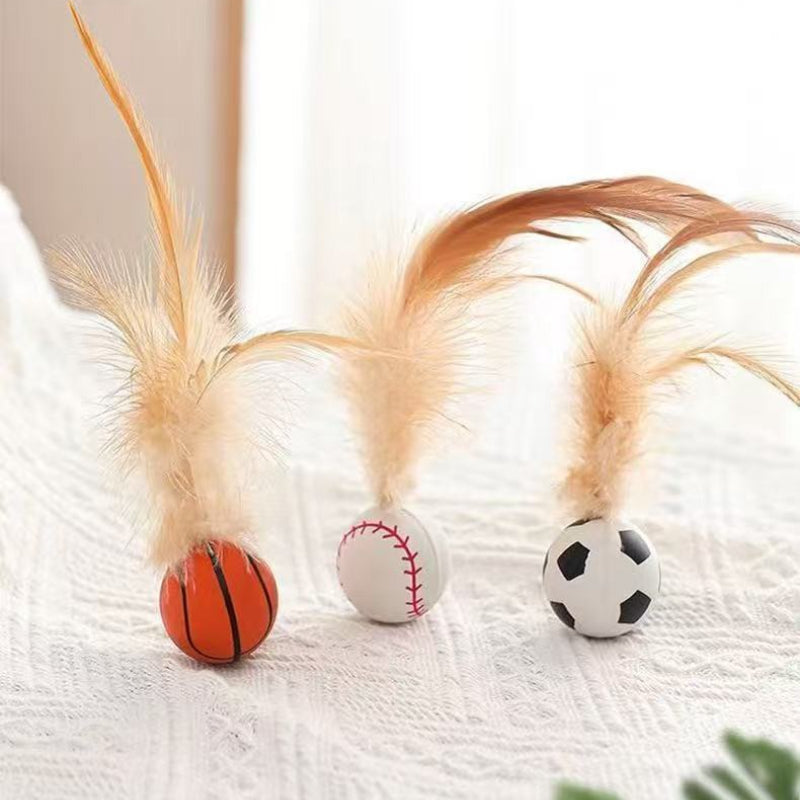 PurrPlay Bouncy Ball Set – colorful interactive cat toy balls for indoor play