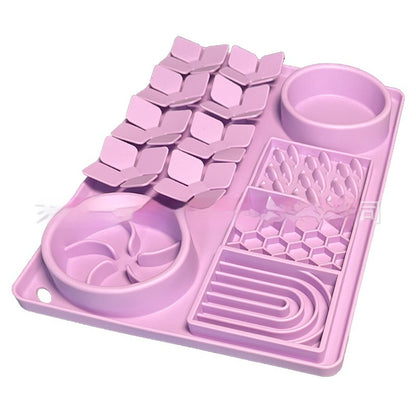 Soft violet-purple LickLux Pro slow feeder mat – 264C purple silicone lick mat